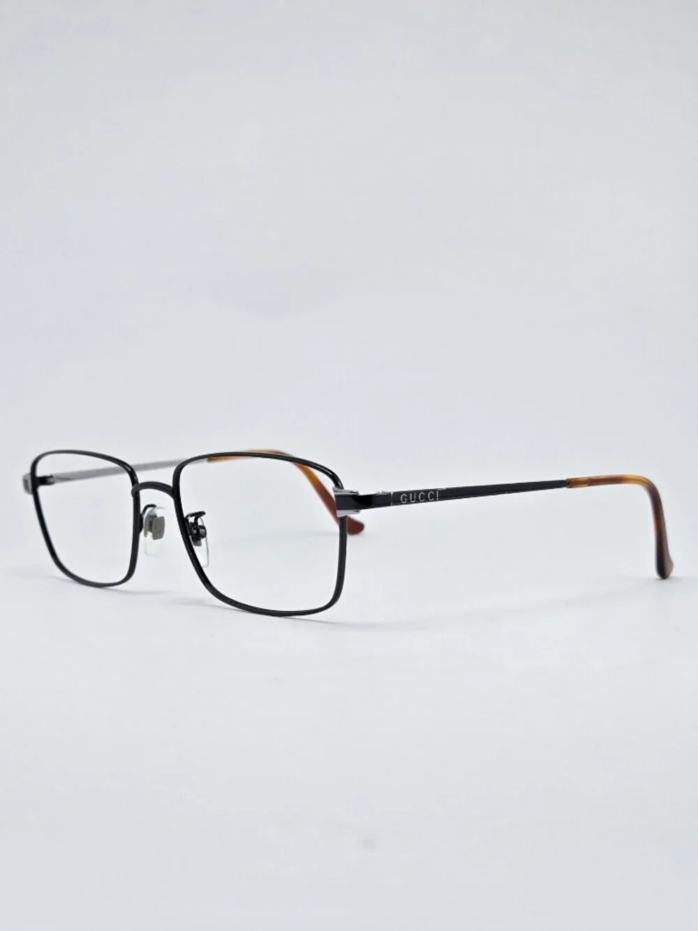 Gucci GG0576OK Black Silver Metal Eyeglass Frames Only